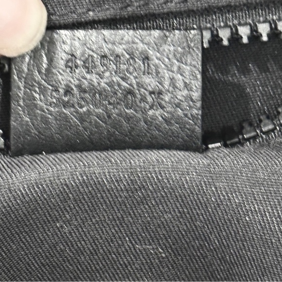 GUCCI Logo Leather Logo Nylon schoolbag Backpack Black - Picture 12 of 14